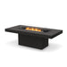 EcoSmart Fire Gin 90 Dining 52" Rectangular Concrete Fire Pit Table in Graphite