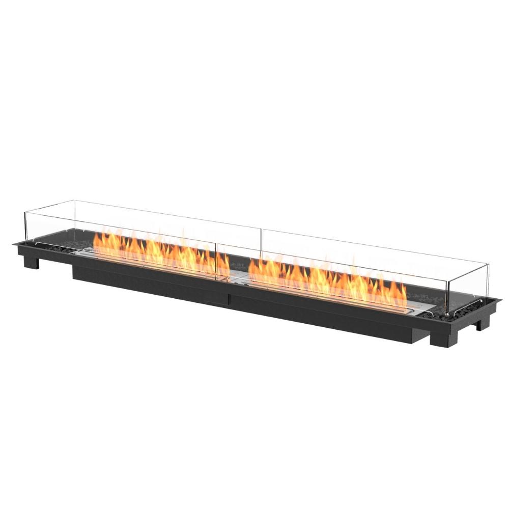 EcoSmart Fire Linear 90" Indoor/Outdoor Fire Pit Kit with Triple Fuel Advantage with Safety Tray