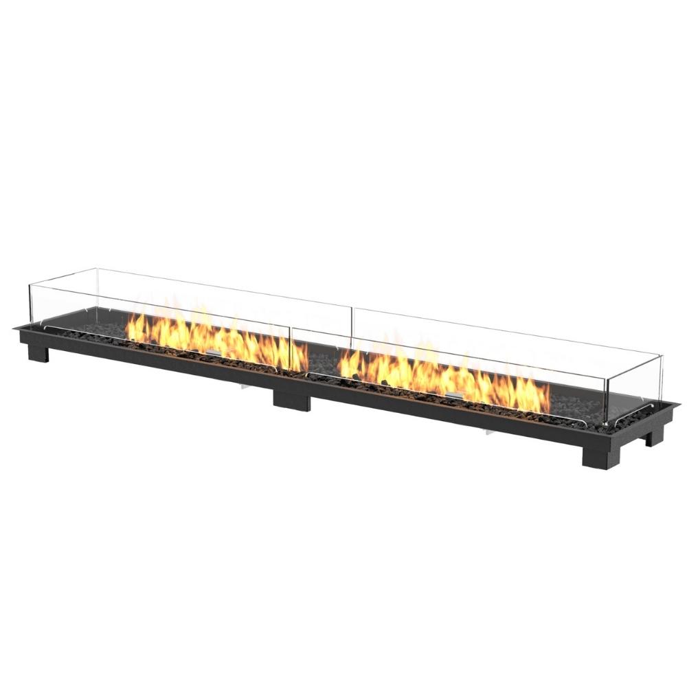 EcoSmart Fire Linear 90" Indoor/Outdoor Fire Pit Kit with Triple Fuel Advantage Gas Burner