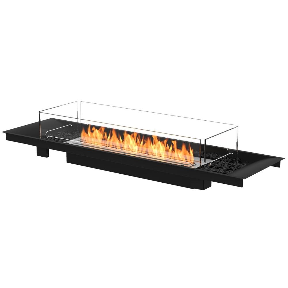 EcoSmart Fire Linear Curved 65" Indoor/Outdoor Fire Pit Kit with Indoor Safety Tray