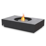 EcoSmart Fire Martini 50" Rectangular Concrete Gas Fire Pit Table in Graphite