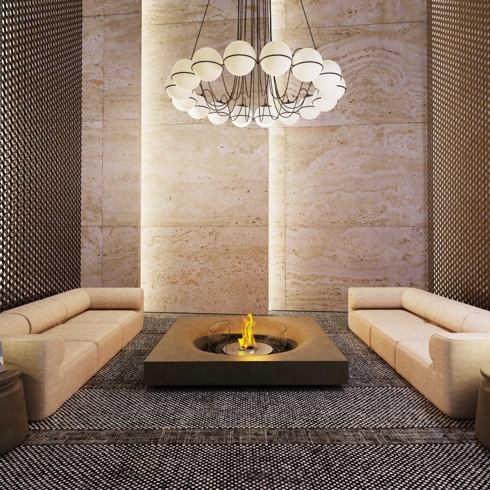 EcoSmart Fire Round 20" Indoor/Outdoor Fire Pit Kit with Triple Fuel Advantage Lifestyle