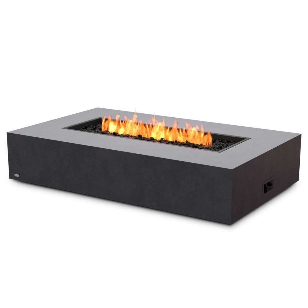 EcoSmart Fire Wharf 65-Inch Rectangular Fire Pit Table in Graphite