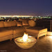 EcoSmart Fire Mix Fire Bowl in Deck with Cityscape