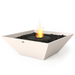 EcoSmart Bone Fire Nova 600 24" Square Concrete Ethanol Fire Bowl with Black Burner
