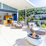 EcoSmart Fire Pod 30-Inch Round Bone Fire Pit Bowl in Outdoor Space