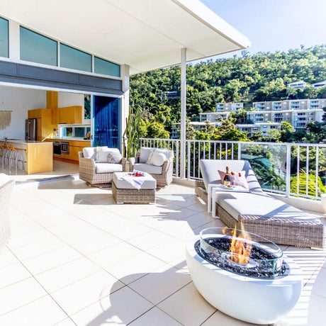 EcoSmart Fire Pod 30-Inch Round Bone Fire Pit Bowl in Outdoor Space