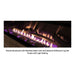 Empire Boulevard 60-Inch Gas Fireplace with Stainless Steel Liner and Driftwood Log Set Purple LED