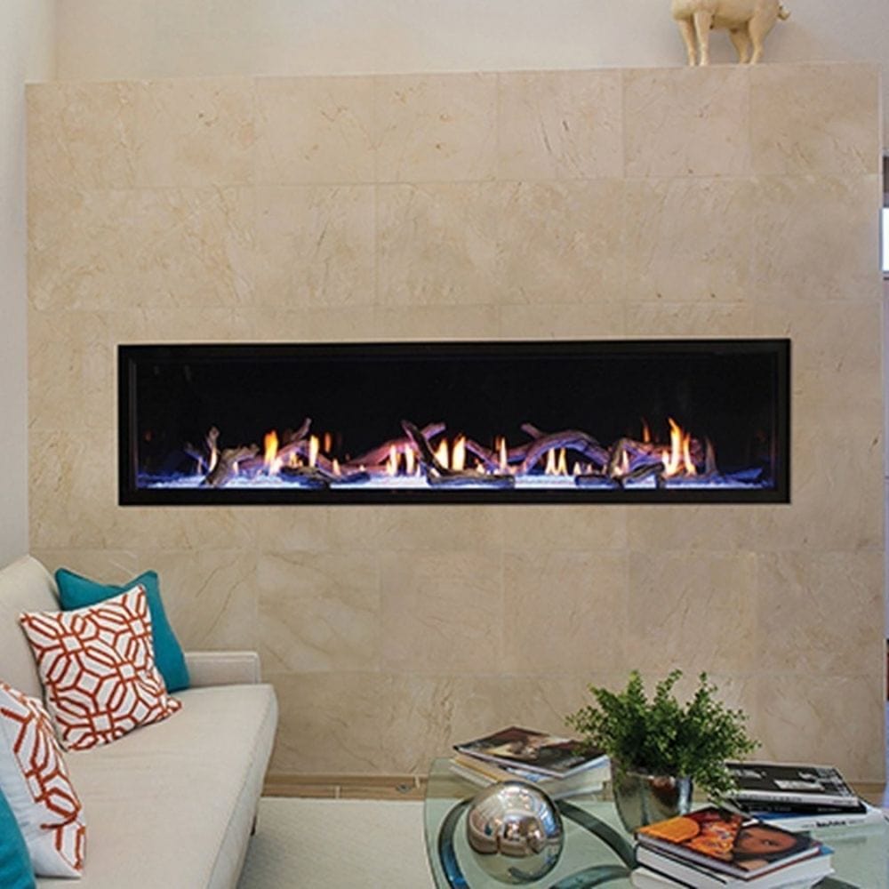 Empire Boulevard 72-Inch Gas Fireplace in Living Room with Optional Log Set