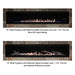 Empire Boulevard 72-InchGas Fireplace with Black Porcelain Liner, Wide Trim, and Decorative Media