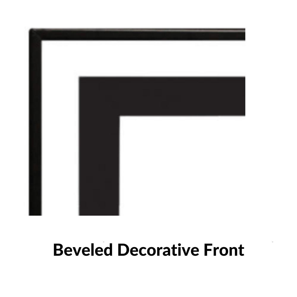  Black Beveled Decorative Front