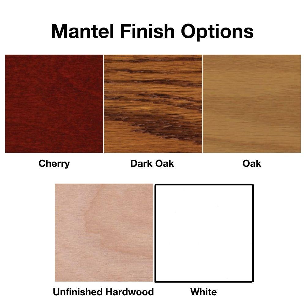 Mantel Finish Options for Empire Cabinet Mantels for Vail Premium Gas Fireplaces