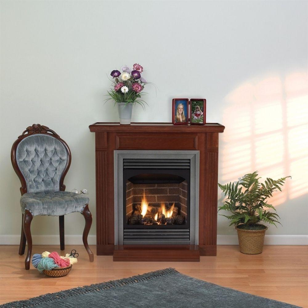 Empire Standard Cherry Wood Cabinet Mantel for Vail Premium Gas Fireplaces