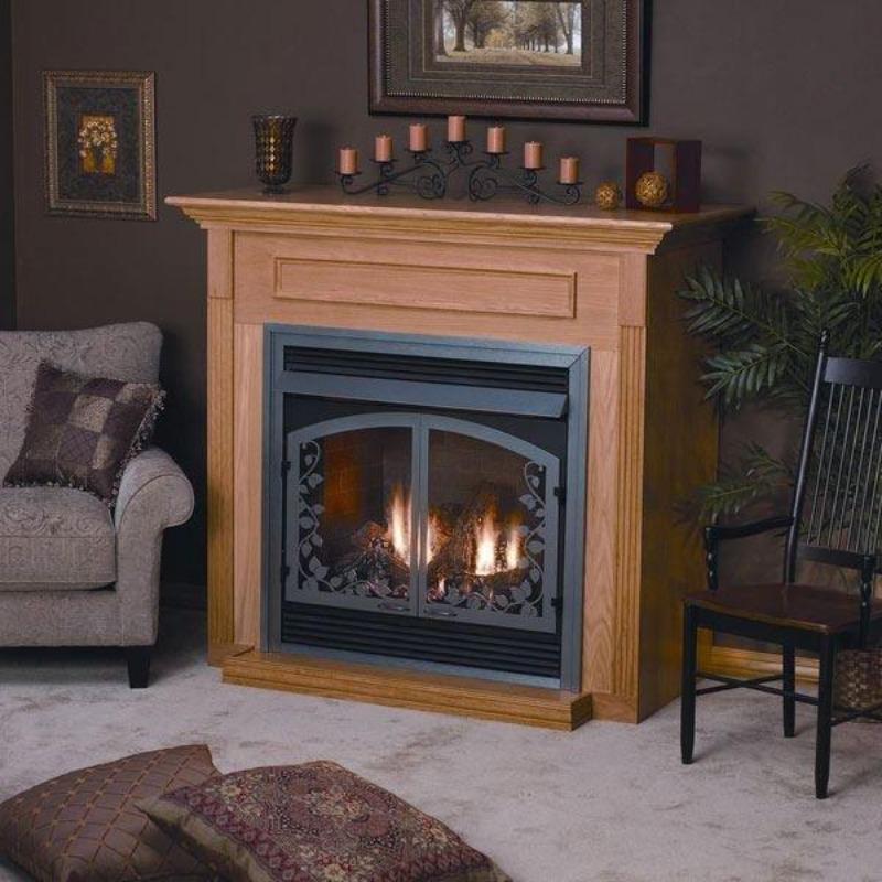 Empire Standard Unfinished Wood Cabinet Mantel for Vail Premium Gas Fireplaces
