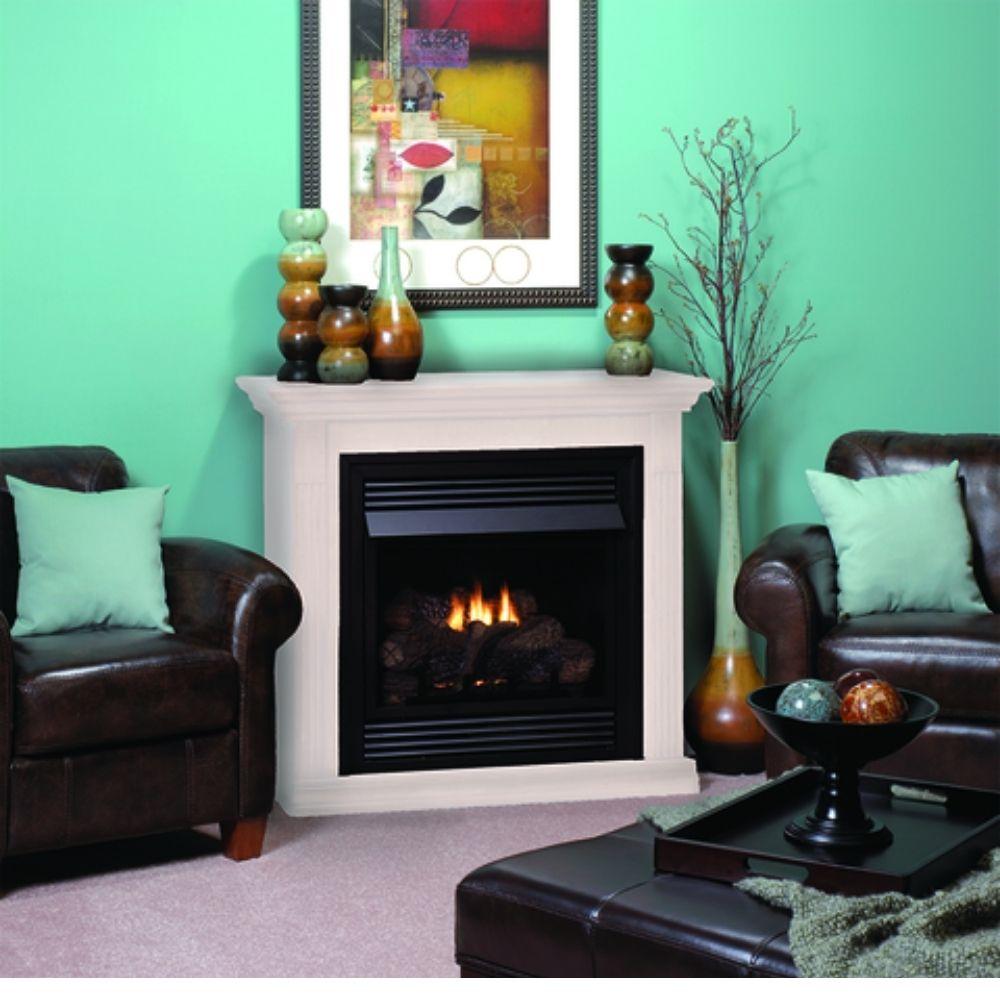 Empire White Standard Cabinet Mantel for Vail Premium Gas Fireplaces