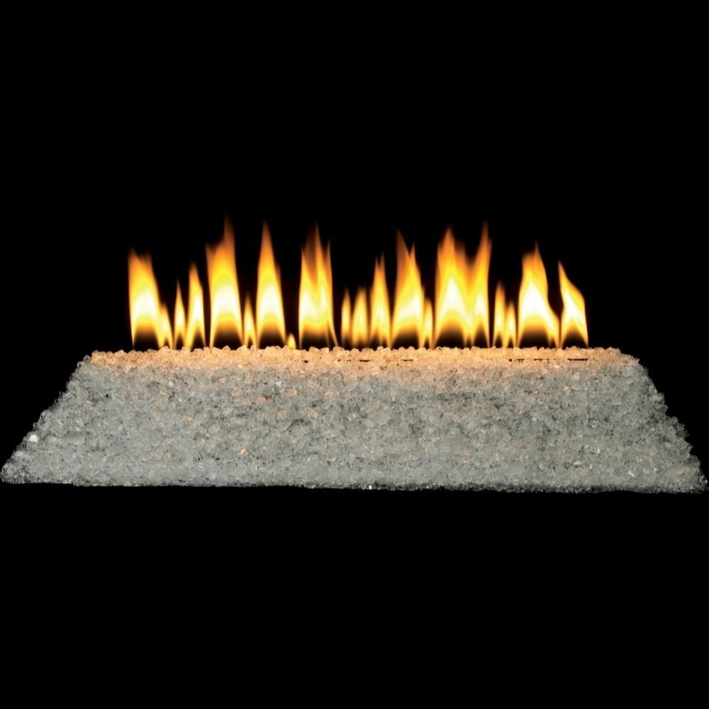 Empire Carol Rose Loft Outdoor Stainless Steel Gas Insert with Clear Crushed Glass