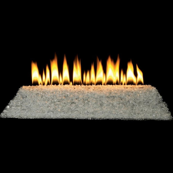 Empire Carol Rose Loft Outdoor Stainless Steel Gas Insert with Clear Crushed Glass