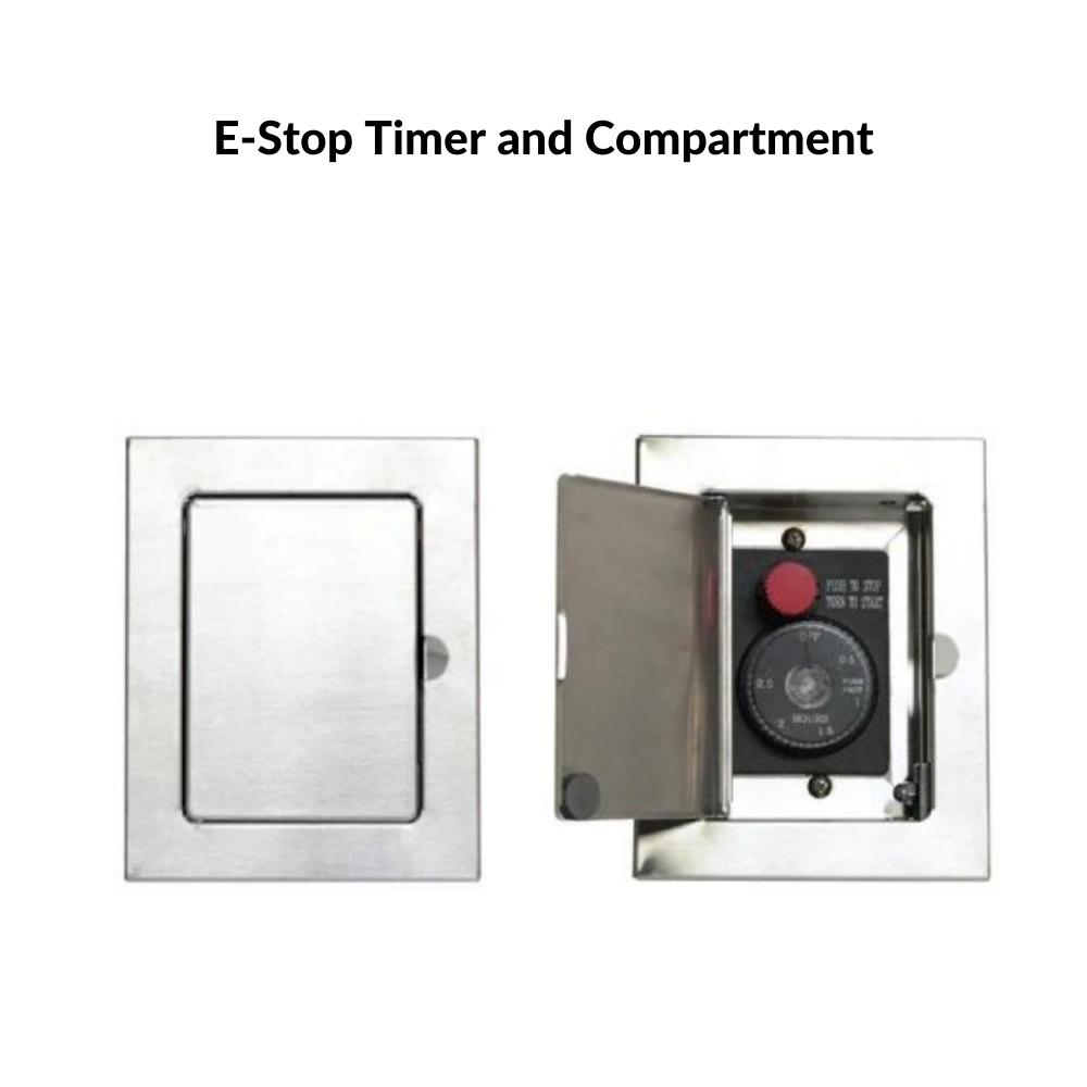 Optional E-Stop Timer and Timer Compartment