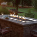Linear Fire Pit Burner with Glass Wind Guard