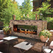 Empire Carol Rose See-Thru Vent-Free Outdoor Linear Gas Fireplace in Outdoor Living Area