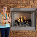 Empire Wildwood Log Set in Fireplace with Carol Rose