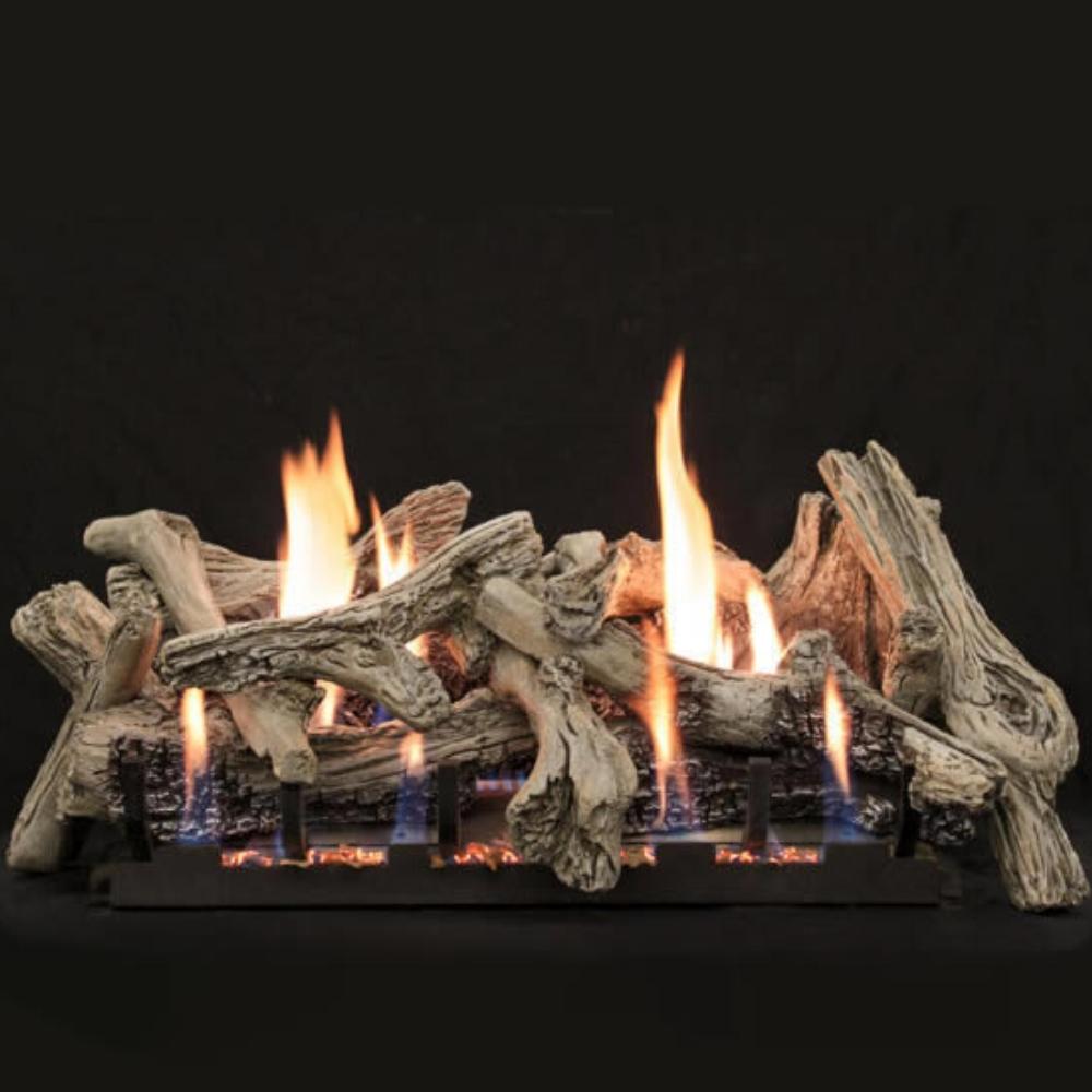 Empire Driftwood Burncrete Slope Glaze Vent-Free Gas Log Set — Modern Blaze