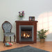 Empire Vail 24" Premium Vent-Free Gas Fireplace in Cherry Cabinet Mantel Lifestyle