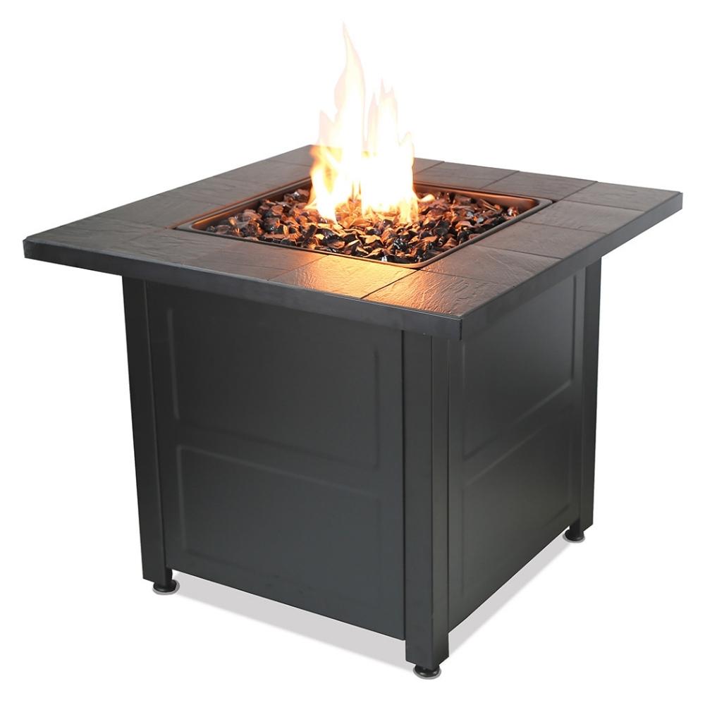 Endless Summer 30" Square Outdoor LP Fire Pit with Tile Mantel - GAD1499M