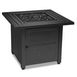 Endless Summer 30" Square Outdoor LP Fire Pit Table with Steel Mantel