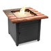 Endless Summer Liberty LP Gas Outdoor Fire Pit With American Flag Mantel with White Fire Glass