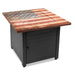 Endless Summer Liberty LP Gas Outdoor Fire Pit With American Flag Mantel with burner Cover