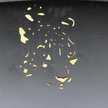 Leopard Design On The Inside of Fire Pit Art Africa's Big Five