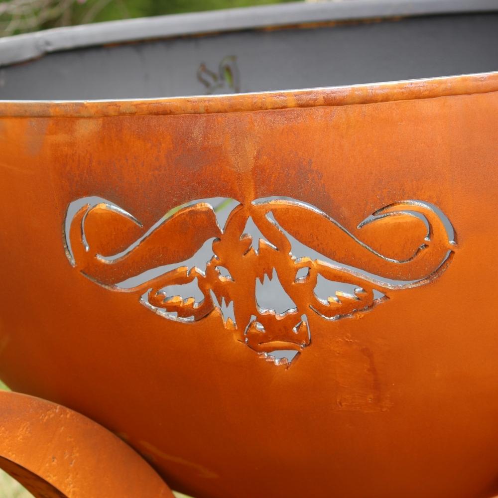 Rhino Design Of Fire Pit Art Africa's Big Five