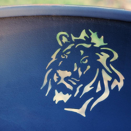 Lion Design On The Inside Of Fire Pit Art Africa's Big Five