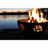 Wood Burning Fire Pit - Fire Pit Art Beachcomber - 36" Steel Fire Pit (BEACH)