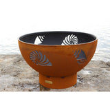 Wood Burning Fire Pit - Fire Pit Art Beachcomber - 36" Steel Fire Pit (BEACH)