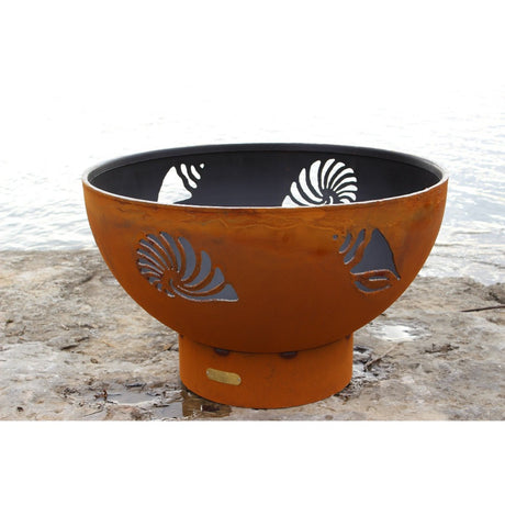 Wood Burning Fire Pit - Fire Pit Art Beachcomber - 36" Steel Fire Pit (BEACH)