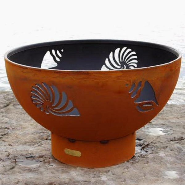 Fire Pit Art Beachcomber - 36" Handcrafted Carbon Steel Gas Fire Pit