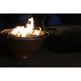 Fire Pit Art Bella Luna - 36" Handcrafted Carbon Steel Gas Fire Pit