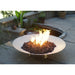 Fire Pit Art Bella Vita 34-Inch Handcrafted Stainless Steel Gas Fire Pit with Flame