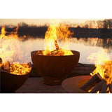 Wood Burning Fire Pit - Fire Pit Art Crater - 36" Steel Fire Pit (CTR)
