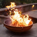 Fire Pit Art Emperor 37-Inch Handcrafted Carbon Steel Fire Pit (EMP) on the Floor