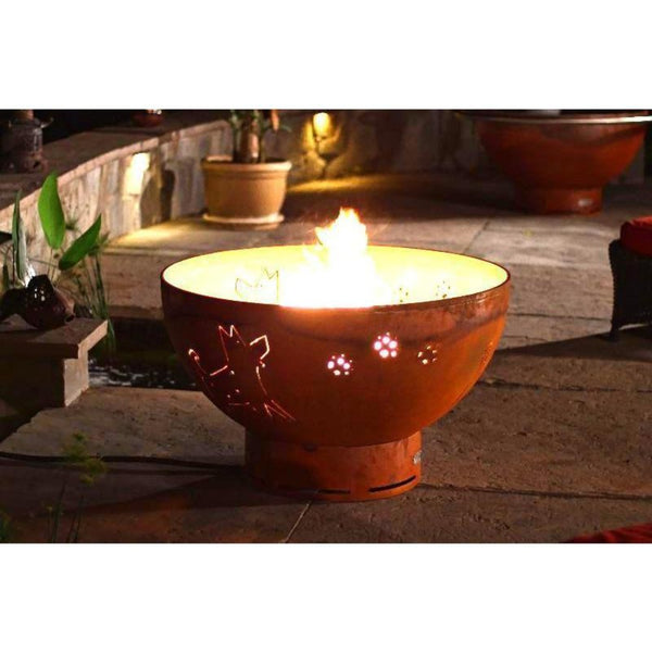 Wood Burning Fire Pit - Fire Pit Funky Dog - 36" Steel Fire Pit (FDOG) - close-up view