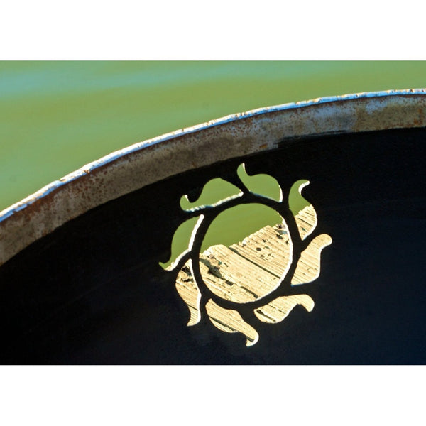 Wood Burning Fire Pit - Fire Pit Art Kokopelli - 36" Steel Fire Pit (KO) - close-up view