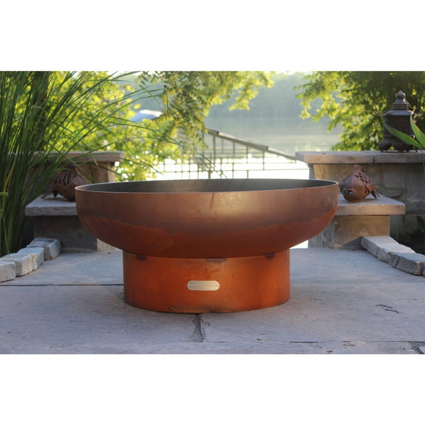 Fire Pit Art Low Boy - 36" Handcrafted Carbon Steel Gas Fire Pit
