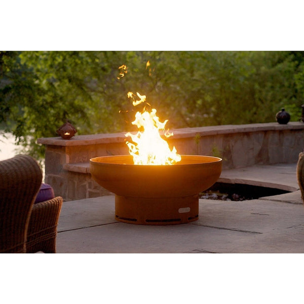Fire Pit Art Low Boy - 36" Handcrafted Carbon Steel Gas Fire Pit