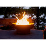 Fire Pit Art Low Boy - 36" Handcrafted Carbon Steel Gas Fire Pit