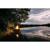 Fire Pit Art Manta Ray - 36" Handcrafted Carbon Steel Fire Pit (MR) Beside A Lake