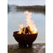 Fire Pit Art Nepal - 41" Handcrafted Carbon Steel Fire Pit (NP) In A Landscape Scenery