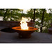 Fire Pit Art Saturn - 40" Handcrafted Carbon Steel Gas Fire Pit In a Patio